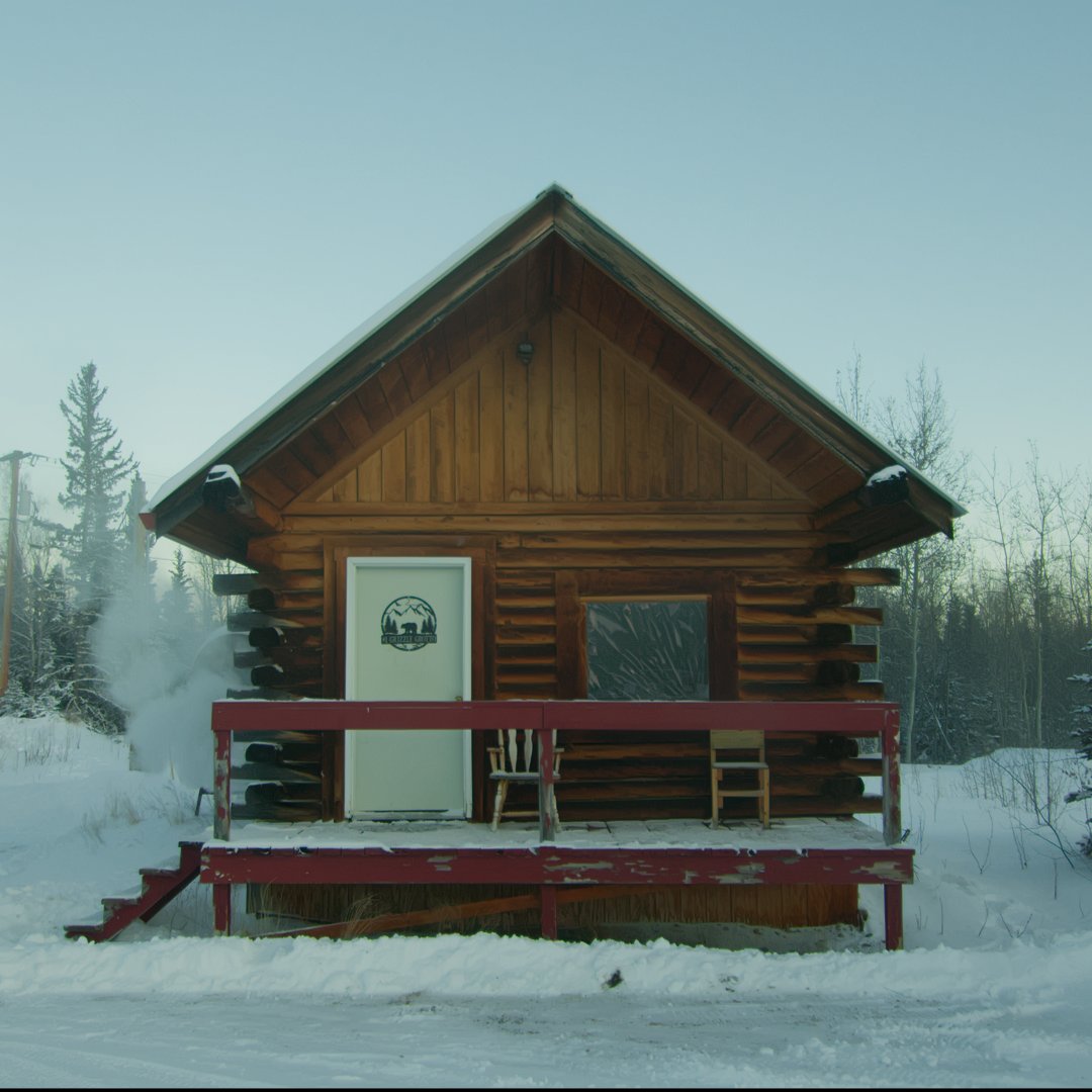 Cabin 1 exterior in winter
